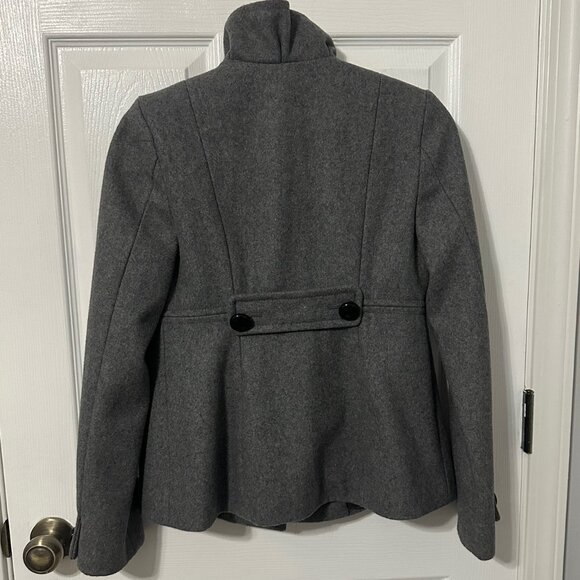 Old Navy Grey Wool Pea Coat, Hip Length, Fully Lined - Picture 2 of 8